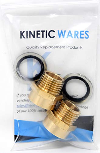 G Thread (BSP) to NPT (US Thread) Pipe Fitting Adapter with G Thread Bonded Washer Seal Included 1/2" MG x 1/2" FNPT 2 Pieces