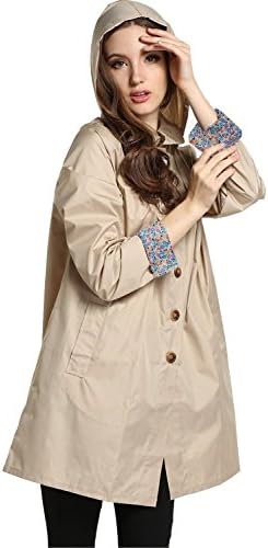 SiYang Women's Cute Printing Clear Transparent Raincoat yuyi TY058 (black,L)