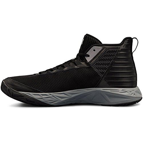 Under Armour Boys' Grade School Jet 2018 Basketball Shoe, Black (002)/Black, 6