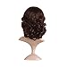 MapofBeauty 14 Inch/35cm Charm Side Bangs Fluffy Synthetic Curly Short Hair Wig (Dark Brown)