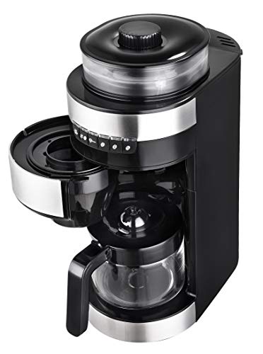 Venga! VG CCG 3006 Kaffeemaschine mit Mahlwerk – 750 W, Glas, Kunststoff, Edelstahl, 850 ml, Schwarz – Bild 8