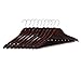 CHICAGOAN Solid Wooden Suit Hangers with Anti-Rust Hooks and Non-Slip Design with Hanging Bar for Coat Suit Jacket Shirt Pants,Walnut Finish,10-Pack
