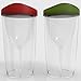 Wineova Plastic Wine Glasses with Lid, 10 Ounze, Set of 2, with Red and Green Drink-through Lid