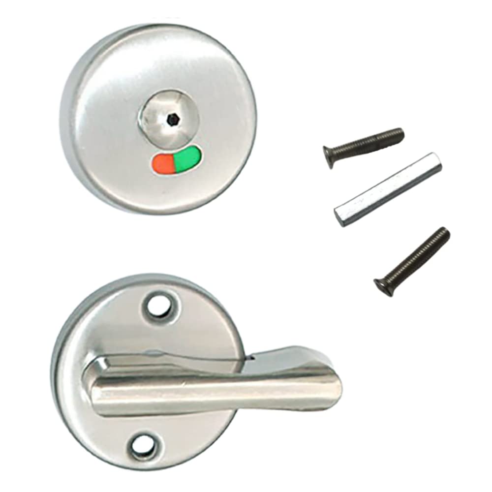 Indicator Door Lock Stainless Steel Vacant Engaged Privacy Indicator Lock Toilet Door Indicator Lock for Public Toilets and Public Bathrooms