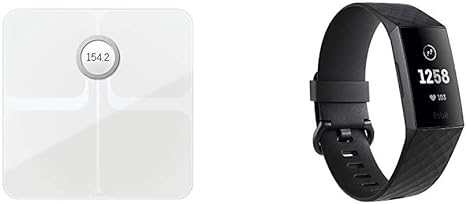 Fitbit Unisex Aria 2 Smart Scale White Onesize Charge 3 Advanced Fitness Tracker With Heart Rate Swim Tracking 7 Day Battery Graphite Black One Size Amazon Co Uk Sports Outdoors
