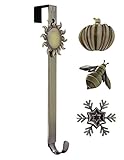 Adjustable Length Wreath Hanger with Interchangeable Icons (Oil Rubbed Bronze-Sun/Snowflake/Bee/Pumpkin)