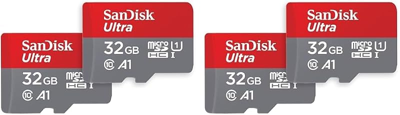 SanDisk Ultra 32GB microSDHC Card with Adapter Twin Pack UHS-I A1 120 MB/s