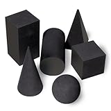Nasco 9728640 Foam Geometric Solids Set, Six-Piece, Black