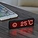 SOCW LED Name Tag,2nd Generation | Upgraded Shape with 48x12 Pixels and Longer Using Time, Reuseable Rechargeable LED Name Badge, USB Programming Digital Sign Temperature Display Available 【Red】