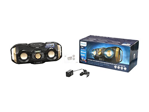 Phillips-Bluetooth-Boombox-Speaker--Rugged-Portable-Wireless-Radio-USB-AUX-and-CD-Music-Player-50-Watt-Dynamic-Bass-Digital-Display-Light-Up-Speaker-Model-PX840T