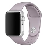 Vitech Soft Silicone Replacement Sport Band for 38mm Apple Watch Models, Lavender (3 Pieces of Bands Included for 2 Lengths, for Apple Watch Series 1 Series 2 Sport&Edition 2016) (38MM Lavender)