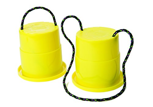 Just Jump It Set of 2 EZ Steppers - Active Indoor and Outdoor Activities for Kids - Can Stepper Toys - Yellow - Thumbnail 7