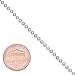 2.2mm Solid 925 Sterling Silver Pallini Style Bead Italian Chain, 30