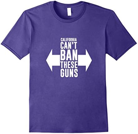 Mens California Can't Ban These Guns T-Shirt Large Purple