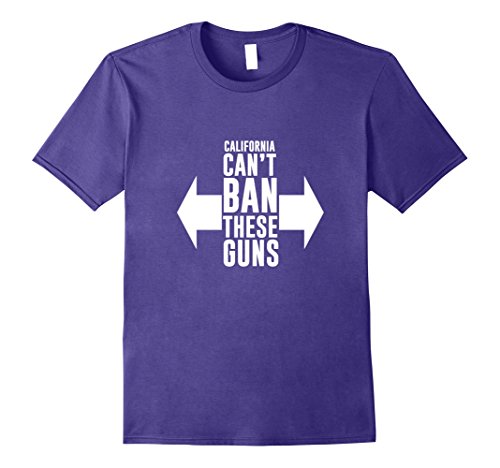 Mens California Can't Ban These Guns T-Shirt Large Purple