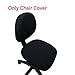 Trycooling Polyester Spandex Universal Stretch Rotating Pure Color Chair Cover for Computer Office Desk (Black)
