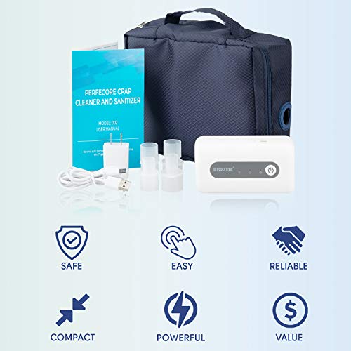 CPAP Cleaner and Sanitizer Machine - Easily Clean Supplies, Nebulizer, Masks, Tubing & Hose, Mouthpiece, Chin Strap - Portable Sanitizing Compatible with Respironics, Resmed, Dreamstation, and Others
