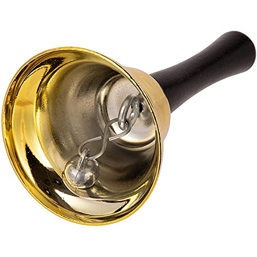 Juvale 12Pack Set Silver and Gold Steel Service Handbells with Black