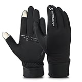 Vbiger Outdoor Cycling Driving Warm Touchscreen Gloves (Black 2, L)