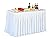 Giantex 4 Foot Party Ice Folding Table Plastic with Matching Skirt White