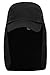 AshopZ Ear Flap Caps Sun Protection Outdoor Neck Shade Hat Black