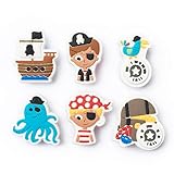 Kudo Banz Pirate Kudo Collection – Includes 6 Kudo Charms (2 Magical Kudos!) for Your Kudo Banz – Adorable Accessory to the Kudo Banz Starter Kit – Turn Good Behavior into Positive Habits! – Ages 3+