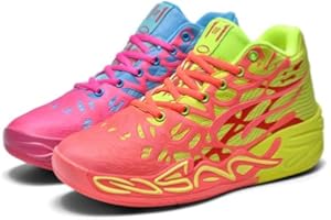 CTKVBMEOI Y2K Basketball Boots Mesh Breathable Fire Stylish Shoes for Sports and Casual Wear with Unique Flame Design Mid-Top Casual Ankle
