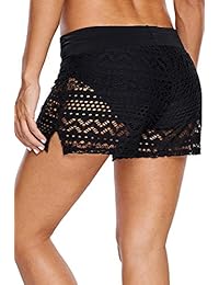 Faldas de natación para dama, de encaje, crochet, falda de bikini, parte inferior