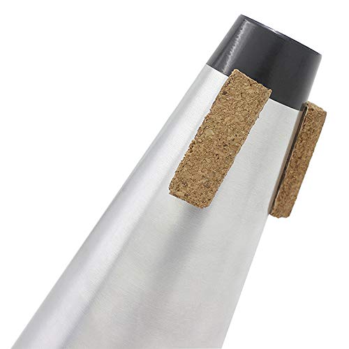 SODIAL 1Pc Light-Weight Practice Trombone Straight Mute Silencer Sourdine Aluminium For Alto Tenor Trombone Silver