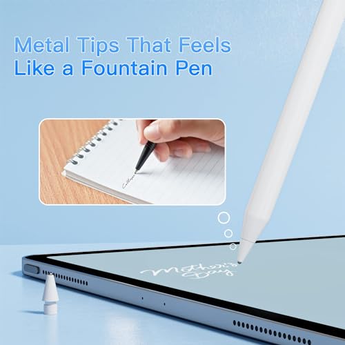 Replacement Pencil Tips for Apple Pencil Pro,Upgraded Pencil Tips fit for Apple 2nd 1st Gen USB-C,and Logitech Crayon Digital Pencil,Pencil Tips Pad Pro Pencil Sets (6) (clear3)