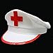 Skeleteeen White Nurse Costume Hat - Nurse’s Red and White Costume Cap - 1 Piece