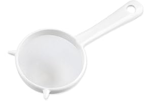 Handheld Reusable Plastic Screen Mesh Tea Leaf Strainer Flour Mesh Sieve Colander Bird’s Nest Spoon Kitchen Filtering Food To