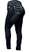Jack David Women's Plus Size Stretch Black/Blue mid Rise Denim Jeans Pants Skinny Leg