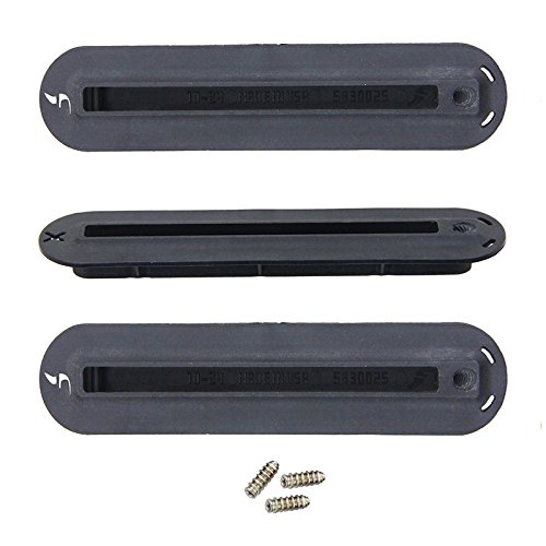 3pcs/Set Future Tri Fins Box Fins for Surfing SUP Screw Surfboard Fins Plugs Set (Black)