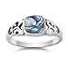 Women's Unique Simulated Abalone Beautiful Ring New .925 Sterling Silver Band Sizes 4-10