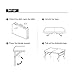 REDCAMP Aluminum Folding Table 4 Foot, Portable and Adjustable White