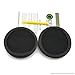 Geekria QuickFit Protein Leather Replacement Ear Pads for DENON AH-D2000, D5000, D5200, D7000, D7200, D9200 Headphones Ear Cushions, Repair Parts (Black)