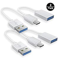 Wiilkac Micro USB Host OTG Adapter Cable for Fire TV Stick 4K, 2 in 1 Micro USB Cable (OTG Cable + TV