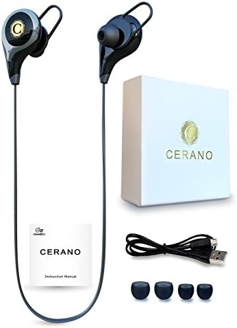 Bluetooth Headphones - Stereo Bluetooth Headphones V4.1 Cerano - Running With Mic Reduction For FM Radio, MP3, Cell Phones With Wire Neckband - Workout Sweatproof Handsfree - Buy Now