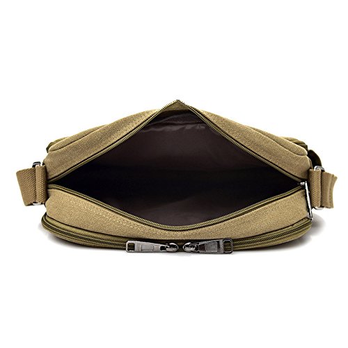 Urmiss Vintage Multifunction Canvas Shoulder Bag Business Messenger Bag iPad Bag Work Field Bag