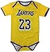 Icer Brand James Basketball Baby Romper Jersey Lebron Infant Toddler Onesies Pack of 2 Home & Away Jersey Design Bundle Premium Quality (6-12 mo, Home Pack of 1)