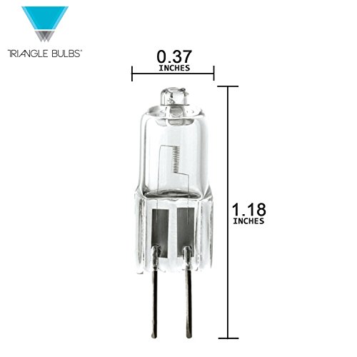 Triangle Bulbs T10007-10 (10 pack) - Q20/G4/CL/12V, 20 Watt, T3 JC Type, 12 Volt, Clear, G4 Bi-pin Base, Halogen Light Bulb, 10 Pack
