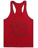 Moge Mens GYM Shark Print Stringer Bodybuilding Gym Tank Tops