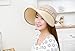 Women UPF 50+ Sun Protective Foldable Straw Wide Brim on Beach Sunscreen Visor Holiday Sunhat (One Size, Camel)