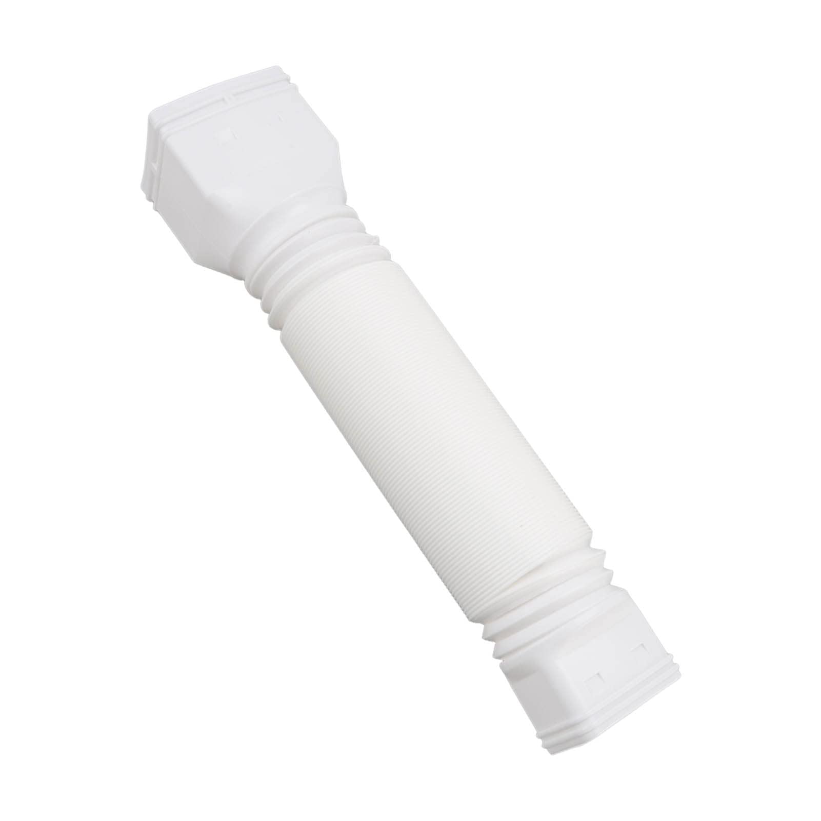 Gutter Downspout Extensions, Rainwater Drainage Pipe Connector, Down Spout Extender, Gutter Connector Rainwater Drainage Downspout Flexible Rain Drain Extender From 20 to 59 Inches (White)
