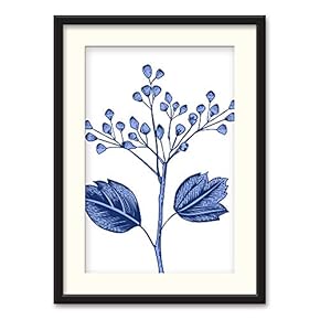 Black Framed Canvas Wall Art Nordic Style Plant Home Artwork Decoration for Living Room, Bedroom - 23x31 inches