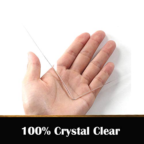 36x36 Inch Clear Plastic Table Protector Dining Tablelcloth Vinyl Desk Topper Pad Mat Wooden Furniture Dressing Cabinet Glass End Side PVC Table Cloth Countertop Cover Cutting Wipeable Rectangular - Thumbnail 3