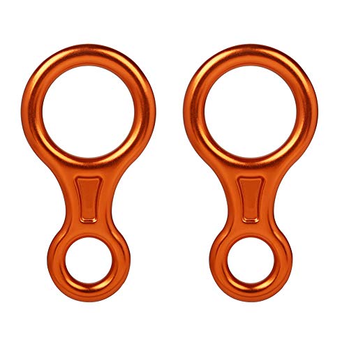 8 Word Loop Descender Speed Reducer High Altitude Escape Reducer Rope Protection Climbing Device Cable Climbing Equipment Orange