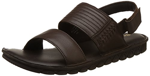 BATA Men&#39;s Robbins Black Leather Sandals