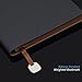 Leather Notebook, izBuy Classic Vintage Notebook Diary Medium Size for Men/women 240 Lined Beige Pages-Mediterranean Style 0.5mm Smooth Gel Pen Included,Black(58-25)